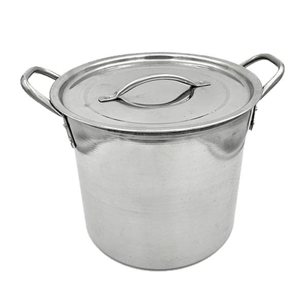 Olla Alta Con Tapa Acero Inoxidable 24 Litros