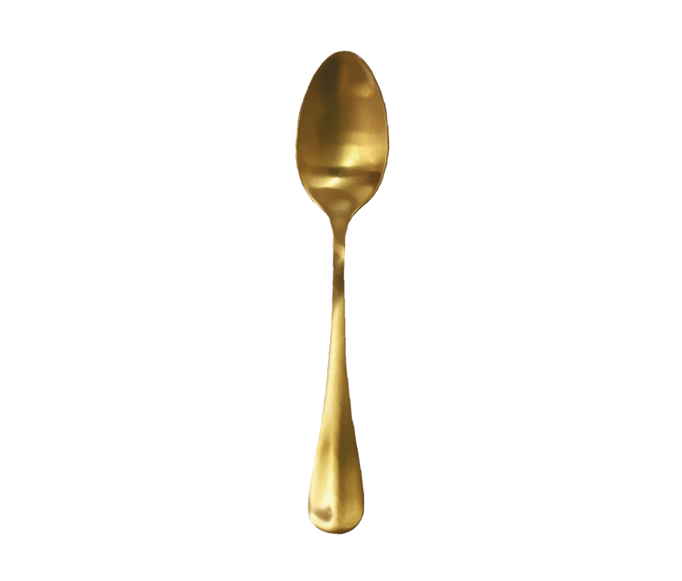 Cuchara De Mesa Baguette Dorado Satinado Europea Acero Inoxidable 21 Cm