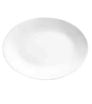 Plato Oval Rolled Edge De Porcelana 38.73 X 28.57 Cm