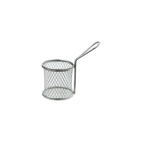Mini Canastilla Freidora Redonda Reforzada Acero Inoxidable 7 X 7 Cm