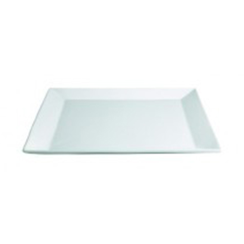 [026-1555] BASICO PLATO CUADRADO DE 31 X 31 BLANCO PORCELANA BLANCA