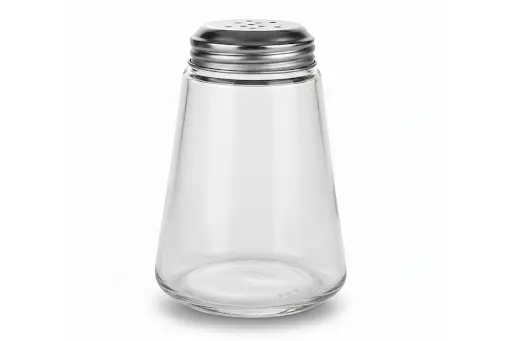 [3-1109] Azucarera Vidrio Con Tapa Acero Inoxidable  390 ml / 13.73 oz