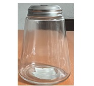 [3-1109] Azucarera Vidrio Con Tapa Acero Inoxidable  390 ml / 13.73 oz
