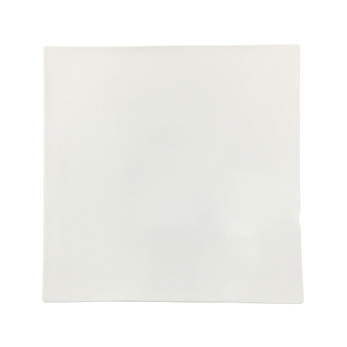 [038-101] Plato Buffet Cuadrado Plano De Porcelana 24.7 X 24.7 Cm
