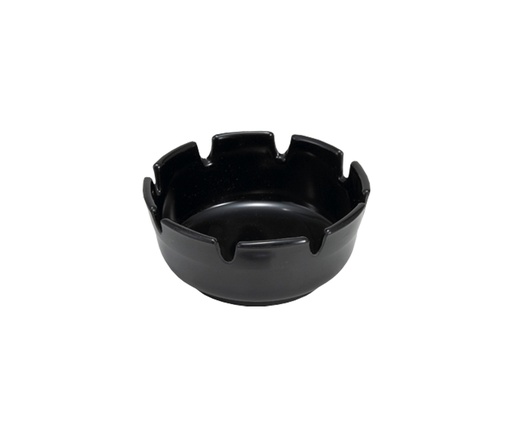 [8-1530] Cenicero Melamna Colro Negro De10.16 cm