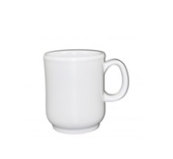 [88-1617] Taza Mugg Melamina Premium Color Banca Capacidad  240 Ml