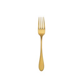 [105-723334] Baguette Dorado Satinado Tenedor Pescado Acero Inoxidable De 19 Cm