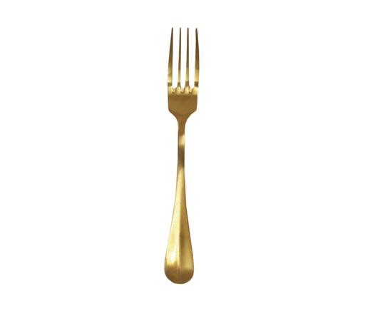 [105-723326] Tenedor De Mesa Baguette Dorado Satinado Acero Inoxidable 21 Cm