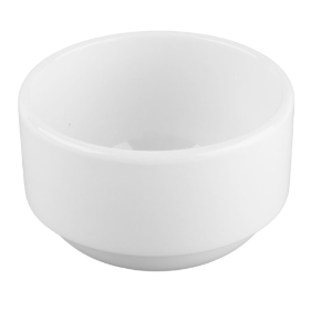 [9-3615] Tazón Apilable Rolled Edge De Porcelana 5.93 Cm / 295.74 Ml