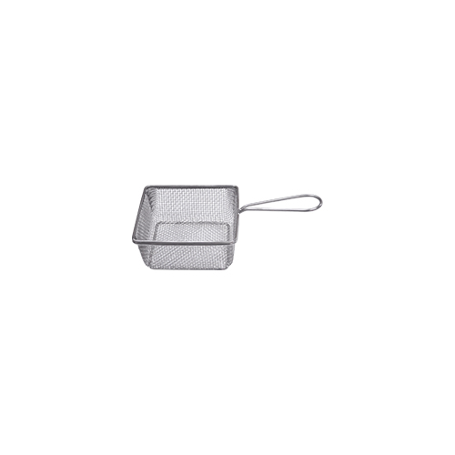 [8-4428] Mini Canastilla Freidora Cuadrada Acero Inoxidable 5 x 5 x 12 Cm