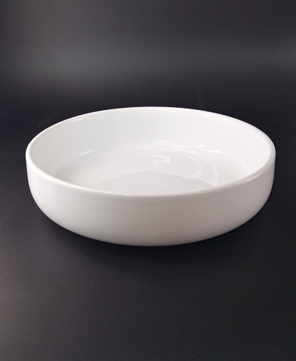 [038-211] BOWL ENSALADA / PASTA PORCELANA BLANCA DE 26 x 6 CM