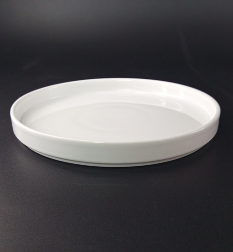 [038-213] PLATO NORDICO PORCELANA BLANCA DE 19 x 2 CM