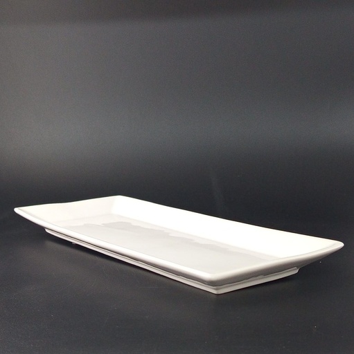 [038-218] FUENTE RECTANGULAR DE 34.5 x 13.5 CM PORCELANA BLANCA