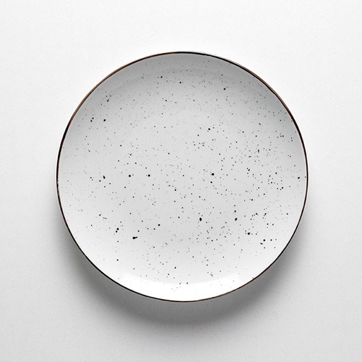 [133-1068] DOTS PLATO LLANO 26 CM PORCELANA